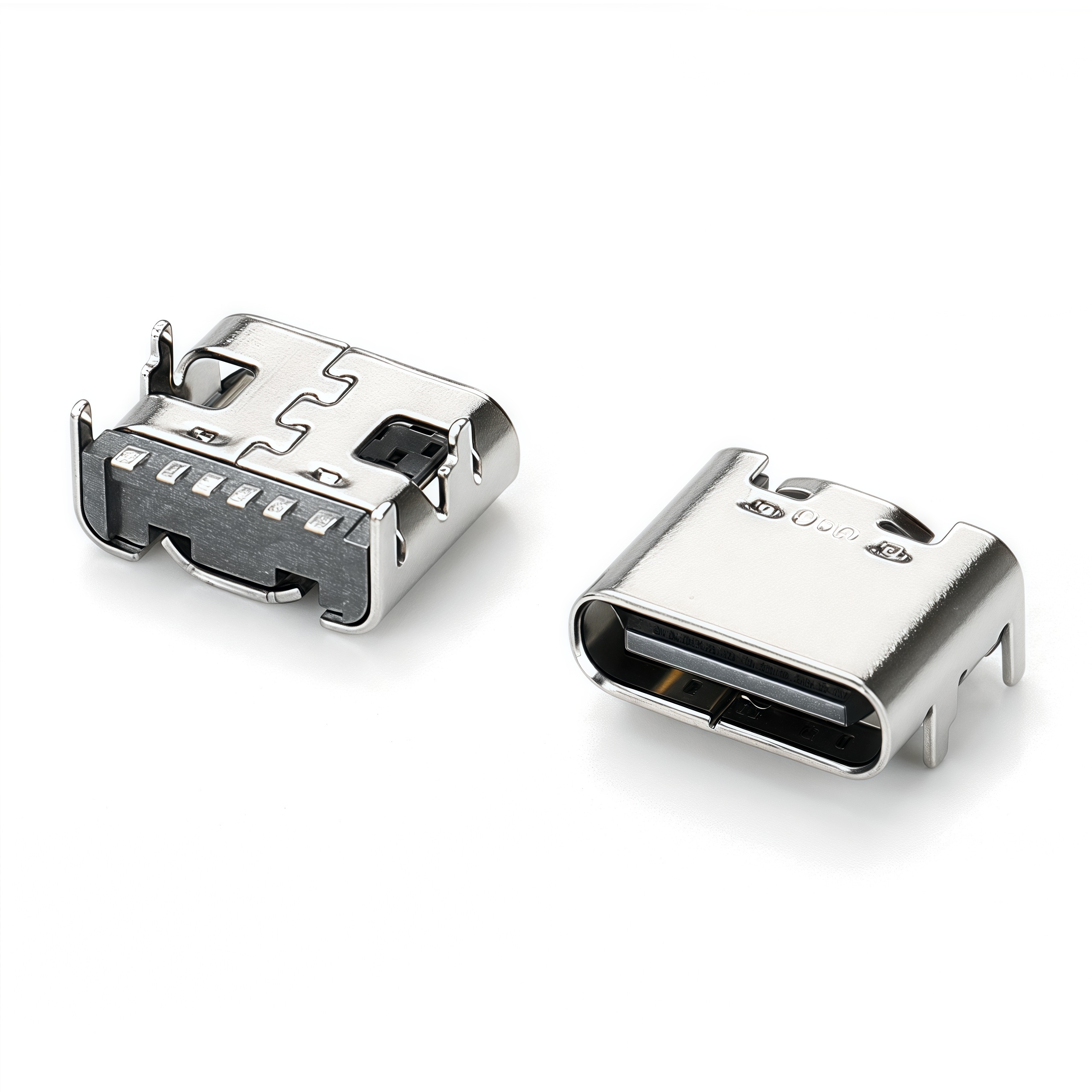 TYPE-C On-Board 6P Female Socket Black Plastic 6.8 Non-Elastic