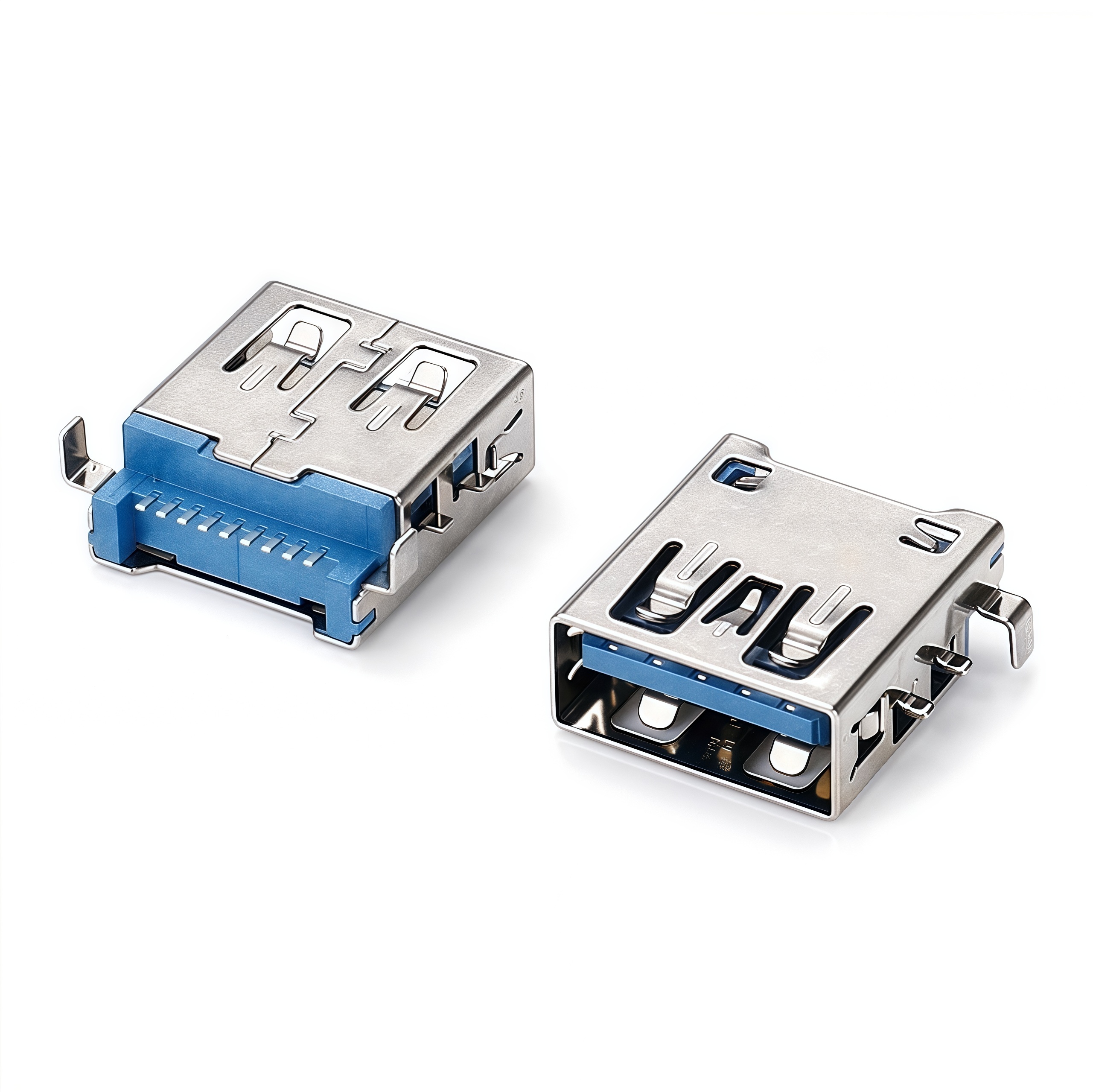 USB 3.0 AF sinking plate right angle flat mouth