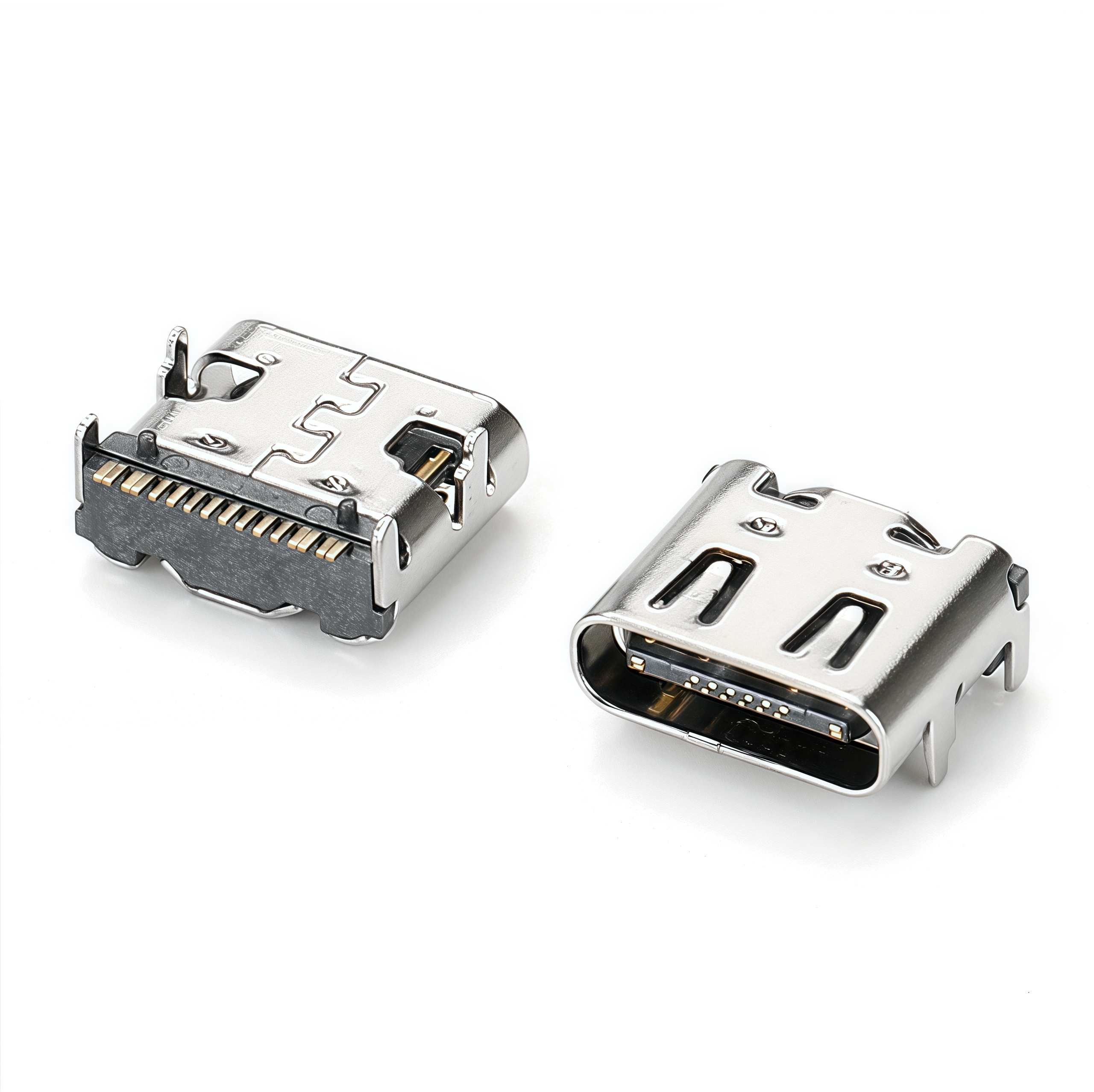 TYPE-C On-Board 16P Female Socket Black Tape Spring